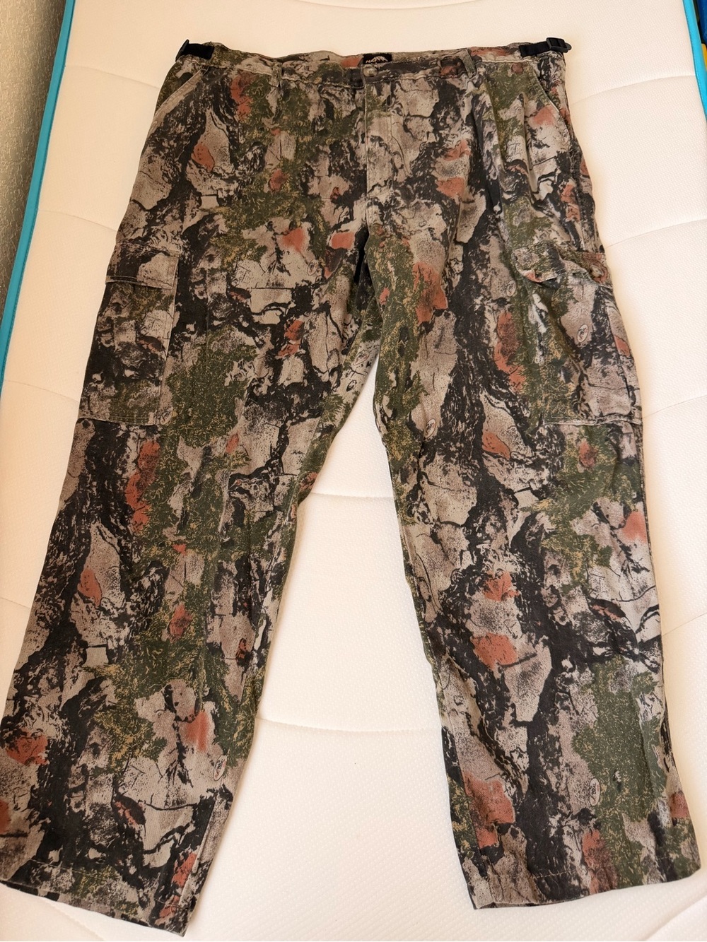 Natural Gear Men's Camouflage Cargo Pants XXL Camo Green/Black/Tan Hunting